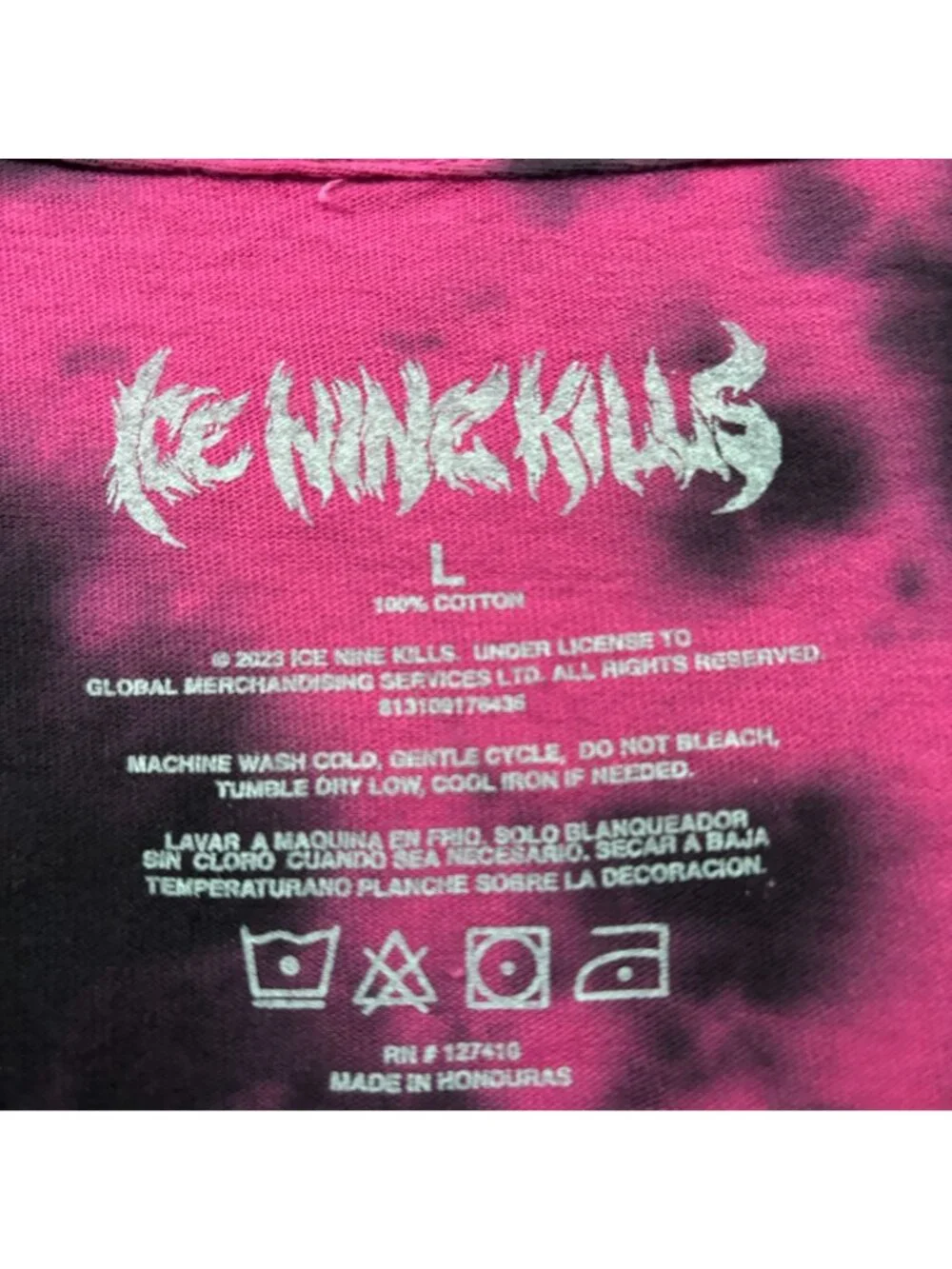 Ice Nine Kills Welcome to Horrorwood Heavy Metal Tie Dye L